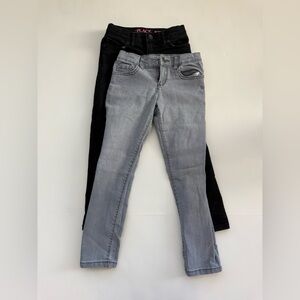 The Children’s Place Girls Super Skinny Jeans Size 6 Bundle Black & Gray